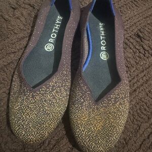 Rothy's Purple and Gold Flats